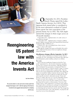 Reengineering US patent law with the America Invents Act