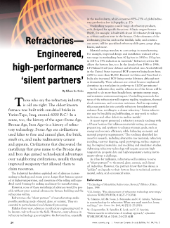 Refractories—Engineered, high-performance ‘silent partners’