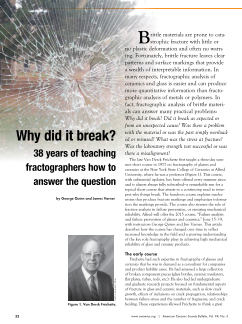 Why did it break? 38 years of teaching fractographers how to answer the question