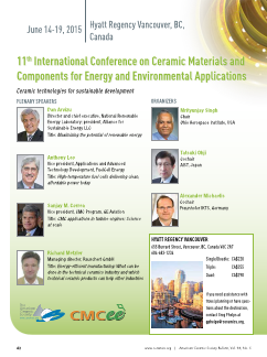 11th International Conference on Ceramic Materials and Components for Energy and Environmental Applications