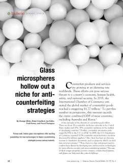 Glass microspheres hollow out a niche for anti-counterfeiting strategies