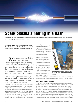 Spark plasma sintering in a flash