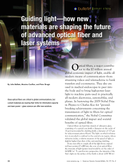 Guiding light—how new materials are shaping the future of advanced optical fiber and laser systems cover image