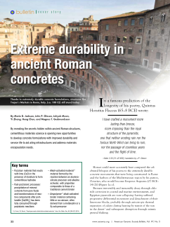 Extreme durability in ancient Roman concretes cover image