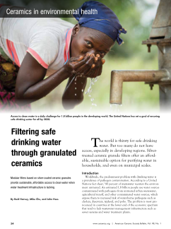 Filtering safe drinking water through granulated ceramics
