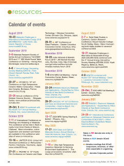 Calendar of events cover image