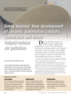 Smog begone! Ceramic catalytic substrates and filters cover image