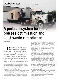 A portable system for melt process optimization and solid waste remediation