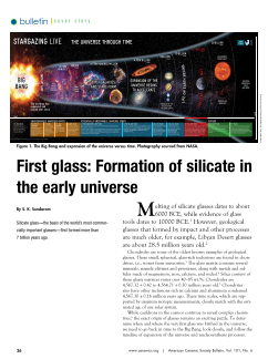First glass: Formation of silicate in the early universe