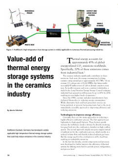Value-add of thermal energy storage systems in the ceramics industry